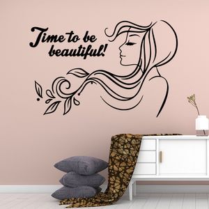 Fun Beautifil girl Wall Sticker Home Decor Decals For Woman Bedroom Vinyl Stickers Woman Beauty Quote Wallpaper Poster Mural