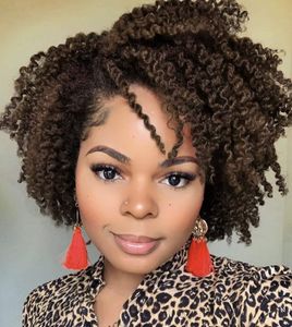 12 tum hög temperaturbeständig syntetisk kvinnors peruk Rose Net Small Curly Hair Variation Styles tillgängliga attraktiva och eleganta för alla tillfällen