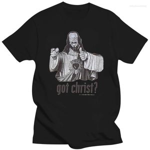 Herrens T-skjortor fick Christ dogma t-shirt Jesus kompis film roliga kontorister julklapp lös plus storlek? T-tröja