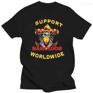 Camisetas masculinas Mc Bandidos Logo Support Worldwide Men's Shirt