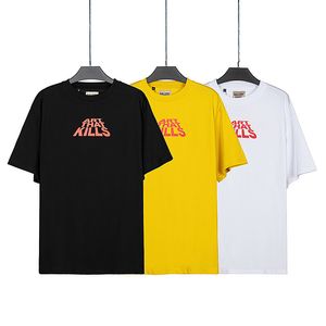 Kadın T-Shirt Mektubu Baskılı Yuvarlak Boyun Gevşek Kısa Kollu Gömlek Toptan Sokak Günlük Stil Gevşek Tees 230606