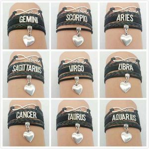 Pulseiras de charme LGBT Novo têxtil Pulseira de corda de couro combinação de letras Pulseira de tecido com pingente Pulseira de várias camadas