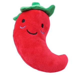 Dorakitten 1pc Creative Cartoon Plush Dog Toy Chili Shape Bite-resistent Pet Chew Toy Pet Squeaky Toys Pet Supplies Dog Favors