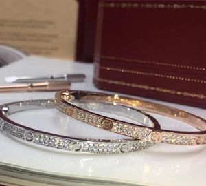 2023 braccialetto stilista per uomo donna diamante pieno oro lettere bracciali regali donna lusso amore bracciali gioielli AAA