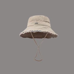 넓은 가슴 모자 버킷 모자 JAC 모자 디자이너 버킷 모자 여성 넓은 모자 어부 여름 Le Bob Jacquemes 우산 야외 여행 캐주얼 모자