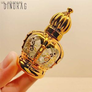 Fragrance 12ml Essential Oil Roller Bottle Gold Crown Shape Perfume Bottling Portable Travel Electroplated Carve Glass Luxury Empty Bottle L230523