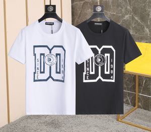 DSQ PHANTOM TURTLE Mens Designer T shirt Italian Milan Fashion Logo Print T-shirt Summer Black White T-shirt Hip Hop Streetwear 100% Algodão Tops Plus size 12572