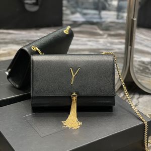 Kettentasche, Quasten, Umschlagtaschen, Kaviar-Klappen-Umhängetaschen, Designer-Tasche, Luxus-Handtaschen, Damen-Umhängetaschen, Clutch-Geldbörse, Leder, klassische Buchstaben, Hardware-Schnalle