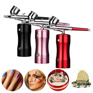 Brushes DualAction Airbrush Compressor Kit Air Brush Paint Gun Cleaning Tool Makeup Nail Paint Spray Gun Tattoo Body Car Paint