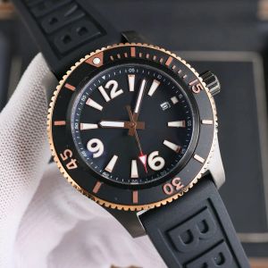 Marchio di lusso Brei AAA Orologio da uomo di alta qualità Orologi meccanici automatici grande 44 mm impermeabile Zaffiro Orologio da polso da lavoro Cinturino in gomma Uomo Moda Natale