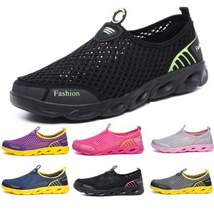 Running Shoes Flat Breathable women Men Black Green Dark Gray Pink Purple Trainers Outdoor Sports Sneakers