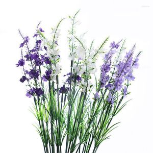 Decorative Flowers 2 Bouquet Lavender Artificial High Quality Flower For Home Decor Grain Fake Plant Silk
