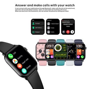 1,83 дюйма TFT Большой экран BT AI Voice Smart Watch с сердечным рисунком крови кислород. ТЕМПЕРАТУРНЫЙ ТЕМПЕРТИК