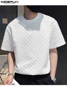 INCERUN Men Casual T Shirt Solid Color O-neck Manga Curta Summer Fashion Tee Tops Streetwear 2023 Leisure Men Clothing S-5XL L230520