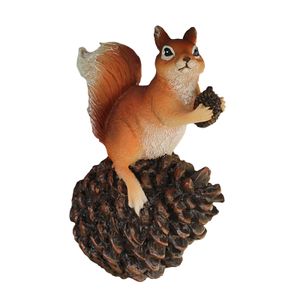 Decorations Garden Statue Simulation Squirrel Tree Hangings Wall Sculpture Ornament Realistic Resin Animals Figurines for Home Gard 230606