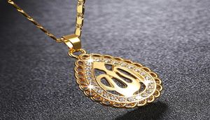5PCS Whole Classic women Gold Silver Rose gold Religious Muslim pendant necklace for Middle Eastem Islamic jewelry gift303E1636486