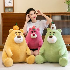New Fruit Bear Plush Doll Cute Strawberry Bear Large Throw Pillow Grab Machine Doll Regalo di compleanno Commercio all'ingrosso