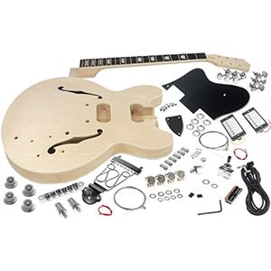 Solo ES Style DIY Guitar Kit, Maple Body, Semi Hollow Body, ESK-35T