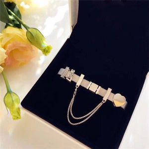 Chain S925 Sterling Silver Color Bracelet Diy Beads Bracelet Fit Luxury Original Charms Reflexions Bracelet For Women Jewelry Gift 230606