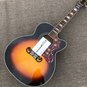 Partihandel gitarr Ny 43 tum akustisk gitarr J-200 Standard Single Cutaway Vintage Sunburst Gratis leverans