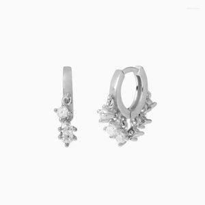 Creolen Bohemian Piercing Vierzackiger Zirkon Anhänger Ohrreifen Für Frauen Modeschmuck Ins Gleiche Ohrringe Party Pendientes Geschenke