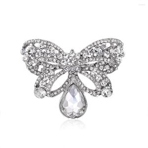 Brooches Butterfly Insect For Women Fashion Crystal Rhinestone Animal Lapel Pins Jewelry Bag Clothes Badge