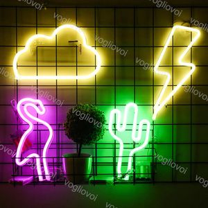 LED Neon Sign SMD2835 Indoor Night light Rainbow Moon Bat Deer Lightning Model Holiday Xmas Party Wedding Decorations Table Lamps 238L