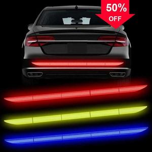 Auto 5 Pcs Auto Posteriore Tronco Adesivi Riflettenti Notte Auto Sicurezza Guida Riflettore Avvertimento Segno Auto Corpo Decalcomania Impermeabile 90 cm