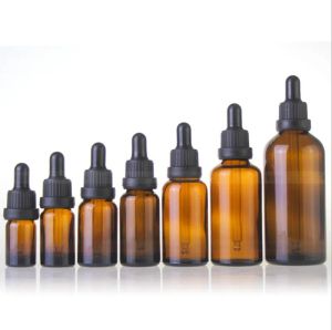 卸売5ml 10ml 15ml 30ml 50ml 100ml Amber Glass Dropperボトル用エッセンシャルオイル用香水コスメティ