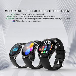 1,32 -calowy Sport Smart Watch z odpowiedzią/połączeniem TEARTO TEARTO TEKTOR TEMPERATURY IP67 Outdoor Fitness Tracker dla iOS i Android Men Kobiety Czarny róż