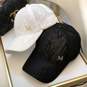 M Standard Hat Ladies Korean Summer Lace Baseball Cap Fashion Wild Sunscreen Lightweight Sun Hats Hollow Breathable Caps L230523