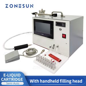 ZONESUN ZS-EL100R Filling Machine liquid juice Oil Cartridge Atomizer Vial Syringe Handheld Small Production