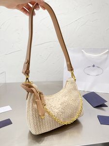 Grass woven underarm bag women bags hobo handbag totes Fashion Shopping Satchels Shoulder Bags crossbody messenger bag Luxury designer purses envelope wallet