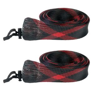 Fishing Hooks SF 2Pcs 200cm Casting Long Rod Cover Sock Sleeve Protector Pole Gloves Red Green 230607