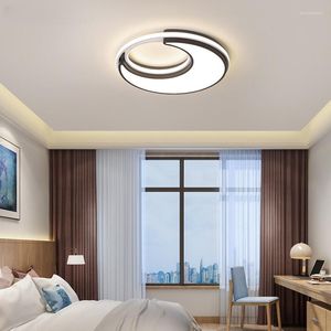 Chandeliers LED White Crescent Modern For Bedroom Living Room Round Lamps Home Decorative Lighting Fixtures Dimmable Para