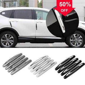 CAR 4PCS Bildörr Anti-Collision Strip Djockad bildörr bakspegel Mirror Guard Stickers Protector Strip Auto Body Protection