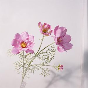 Decorative Flowers 2PCS Cosmos Silk Artificial Flower Branch Simulation Gesang Wedding Decor Pography Props Party Backdrop Layout Flores