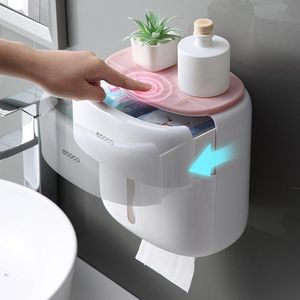Hållare toalettvävnadslåda toalett toalett papper rack gratis stansning toalett papperslåda vattentätt rullarrör kreativt papperslåda