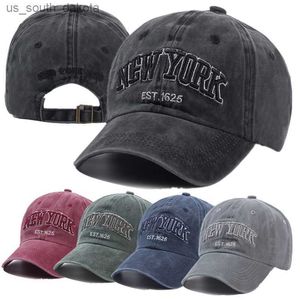 New York Washed Cotton Baseball Caps for Men Gorras Embroidery Snapback Cap Unisex Casquette Outdoors Sun Dad Hats L230523