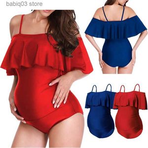 Costumi da bagno premaman Moda Costumi da bagno per donne incinte Sexy Bretella Costume intero per maternità Vestiti premaman estivi Stampa Costumi da bagno T230607