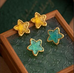 Classic Starfish Female Earrings women's exaggerated metal star earrings fashionable stylish earrings Luxury Jewelry E3894