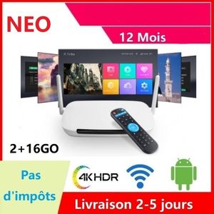 Android TV Kutusu Anonnement 12 Mois et Lecteur Android 9.0 Q9 (2 + 16GB) Dört Çekirdek