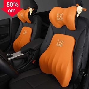 New 1PC Quality Car Headrest Neck Support Seat Breathable Guard Lumbar Pillow Auto Memory Cotton Protector Cushion Car Neck Pillow