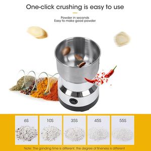 Moinhos mini moedor de café elétrico doméstico 300ml ultrafino pulverizador de comida para bebê 2/4 lâminas moedor de grãos de pimenta