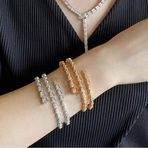 Guld Sier -armband, herrar och kvinnor Diamond Snake Designer Classic Armelets smycken Bröllopsfödelsedagspresent Non Fading