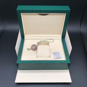 Custodia regalo per scatola orologio verde scuro di qualità per orologi Rolex Libretto Tag carta e documenti in scatole per orologi svizzeri inglesi Joan007258d