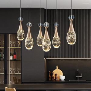 Pendelleuchten Moderne LED-Lampe Kugel Esszimmer Kristall Einzellicht Kreative Nordic Dekorative Küchenleuchten
