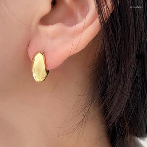 Stud Earrings South Korea Japan Style Fashion Elegant Personality Metal Gold Silver Color Bead Piercing Women Ear Jewelry 2023