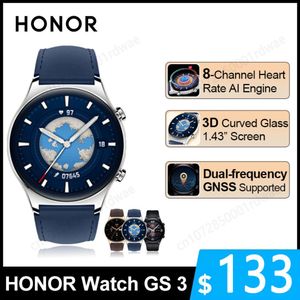 Honor Watch GS 3 GS3スマートウォッチデュアル周波数GPS血液酸素モニター1.43 '' AMOLEDスクリーンスマートウォッチGPS Bluetoothウォッチ