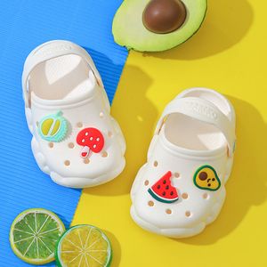 Slipper Baby Mules Girl Boy Slippers Summer Kids Garden Saby милые мультфильм фрукты пляжные туфли дышащие уютные дети повседневные туфли 230606